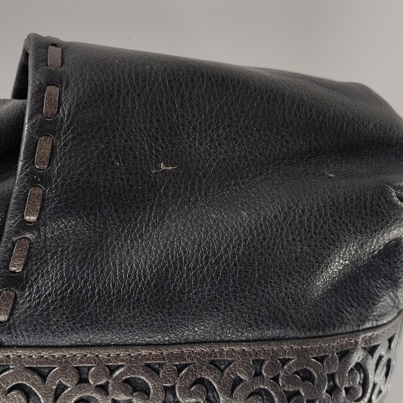 Brighton Black Leather Shoulder Bag Double Strap - Picture 12 of 15